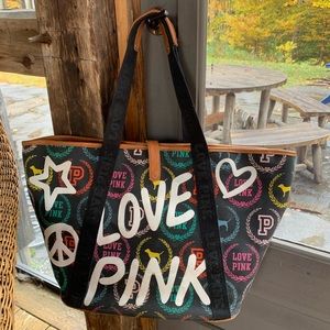 VICTORIA’S SECRET 💛PINK💛 HUGE TOTE BAG